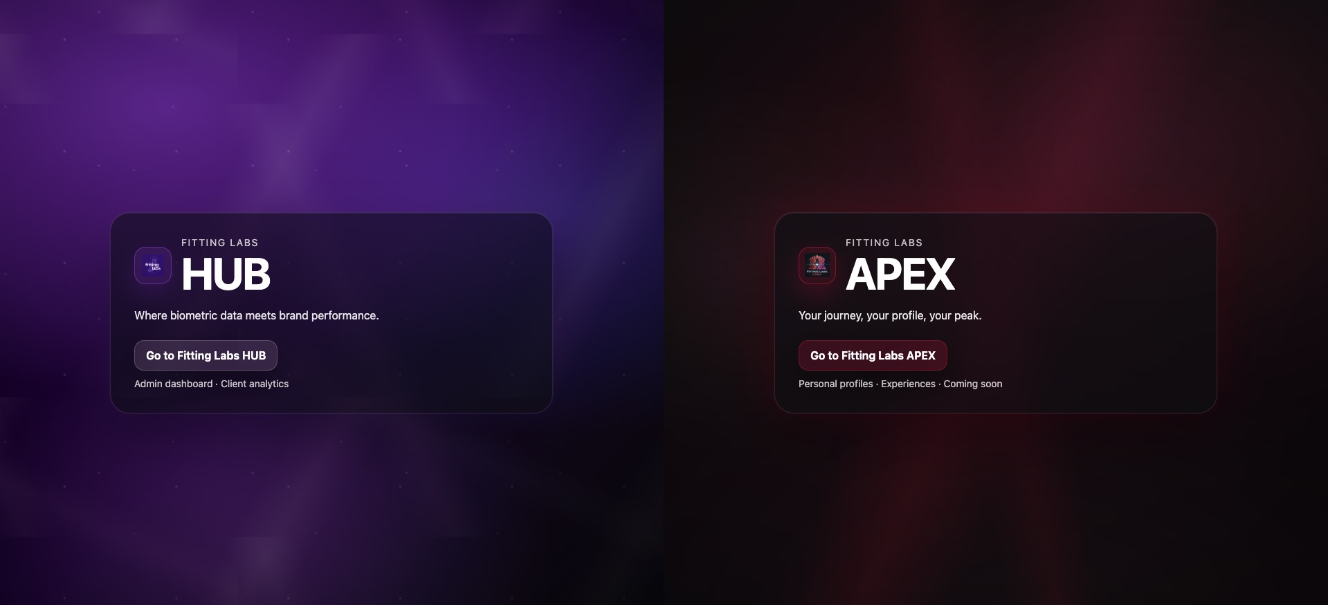 Fitting Labs HUB dashboard preview
